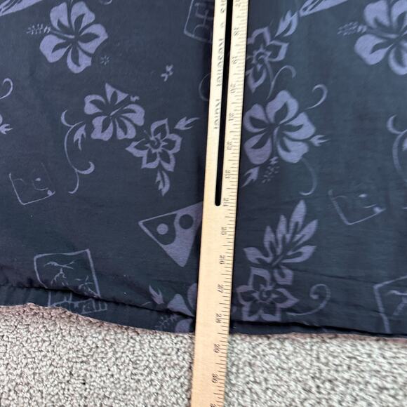 Paradise Blue Hawaiian Shirt Large Black Surf Boards Wrap Around Button Up - Picture 7 of 9